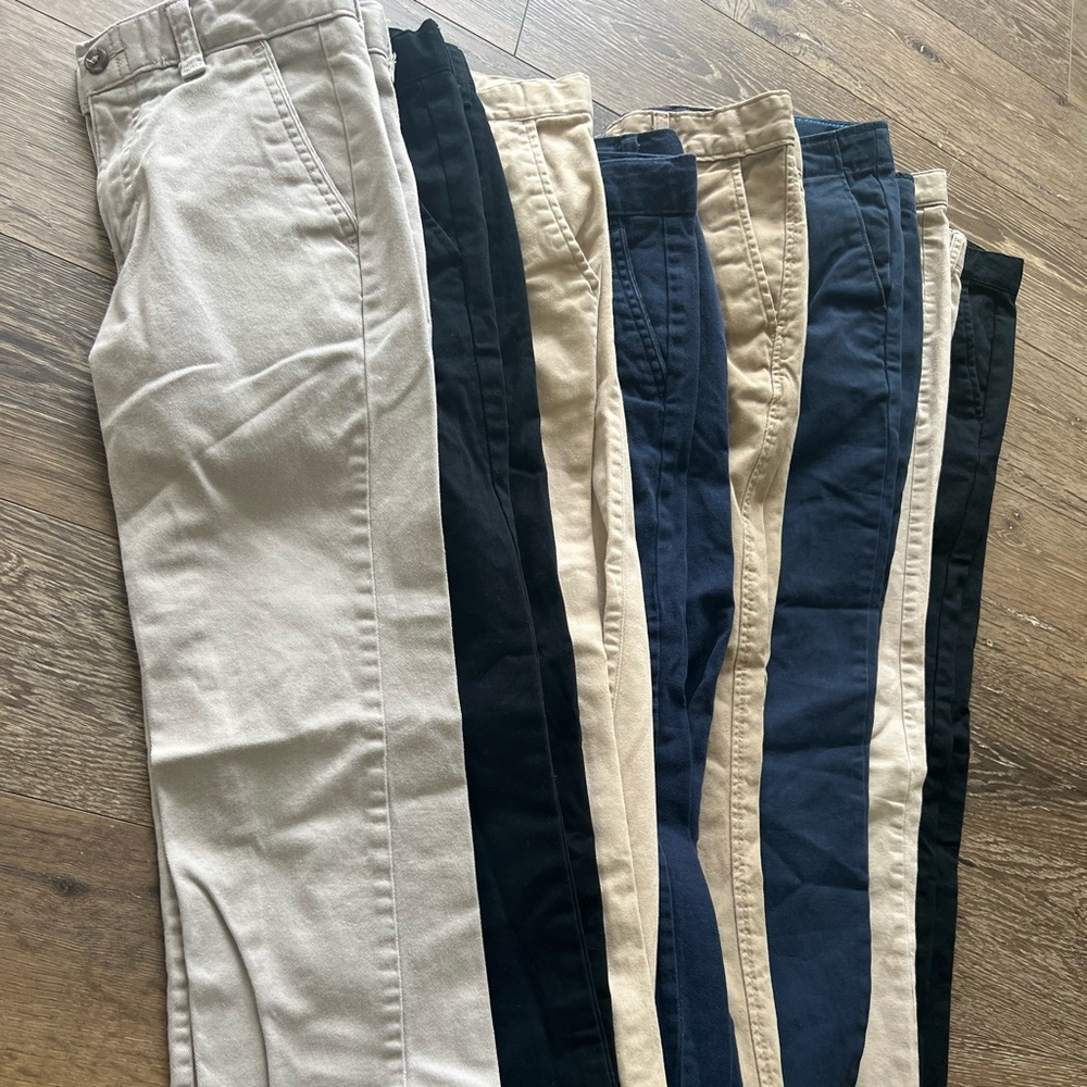 Bundle of 8 boy uniform pants size 10